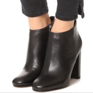 Sam Edelman Campbell Leather Zip Booties with Block Heel. Sz 10.5